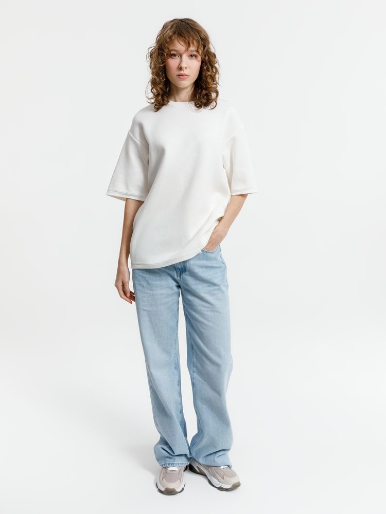 Джемпер с коротким рукавом Siluetti Volumica, молочно-белый, размер XL/XXL (Изображение 3)