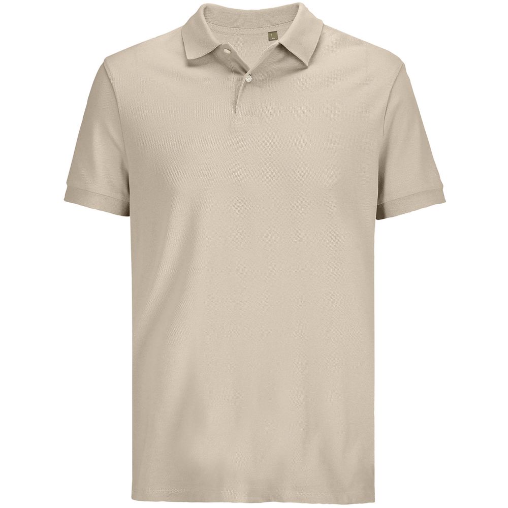 Рубашка поло унисекс Pacific, бежевая (льняная), размер S (Изображение 1)