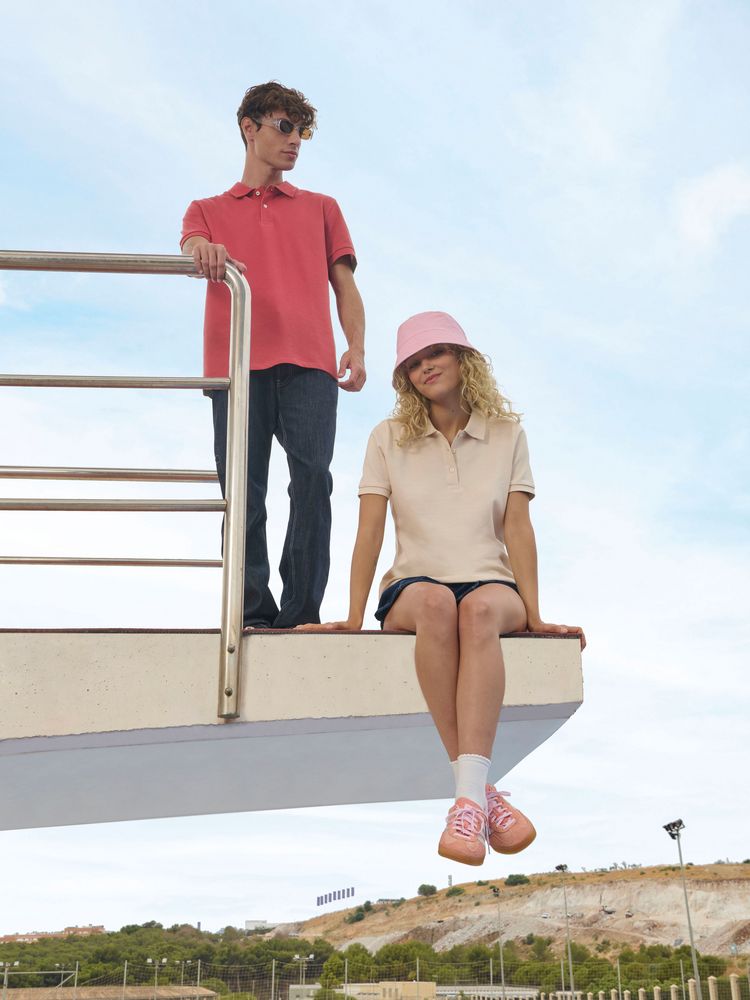 Рубашка поло унисекс Pacific, белая, размер 5XL (Изображение 5)