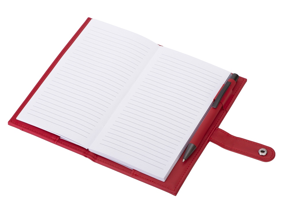 Блокнот-портфолио А6 Wall Street (красный)  (Изображение 5)