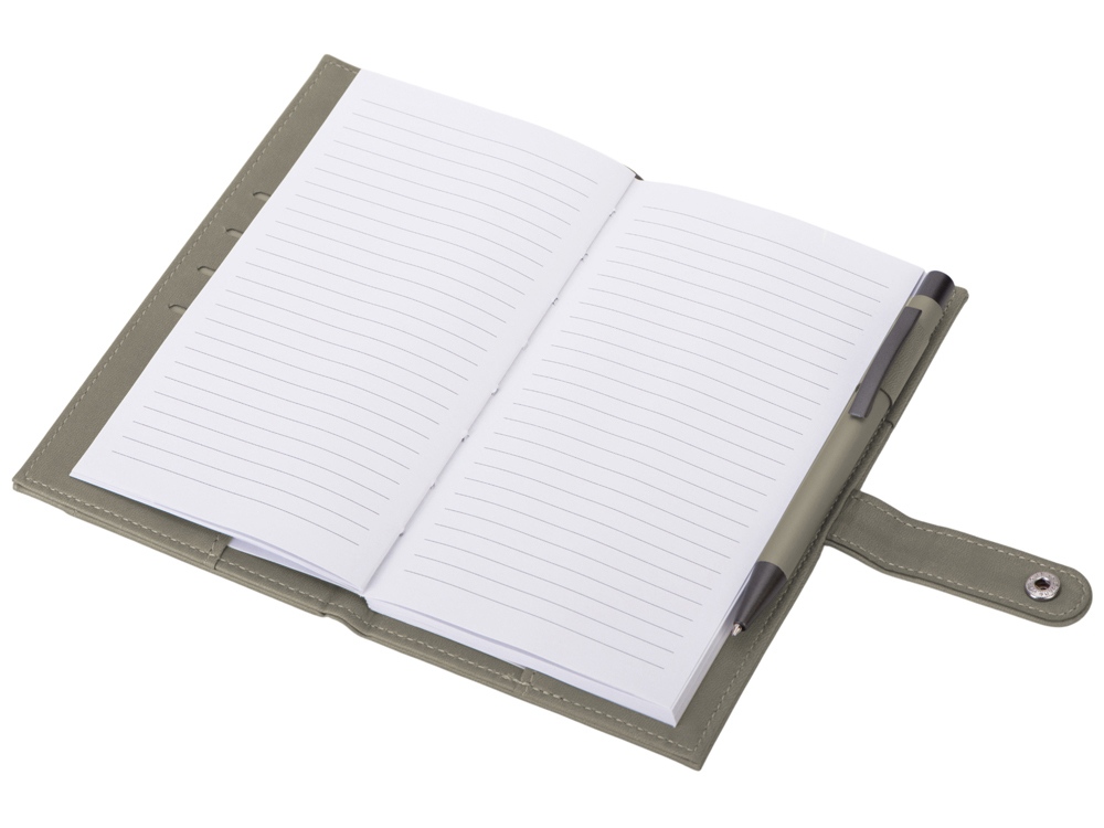 Блокнот-портфолио А6 Wall Street (темно-серый)  (Изображение 5)