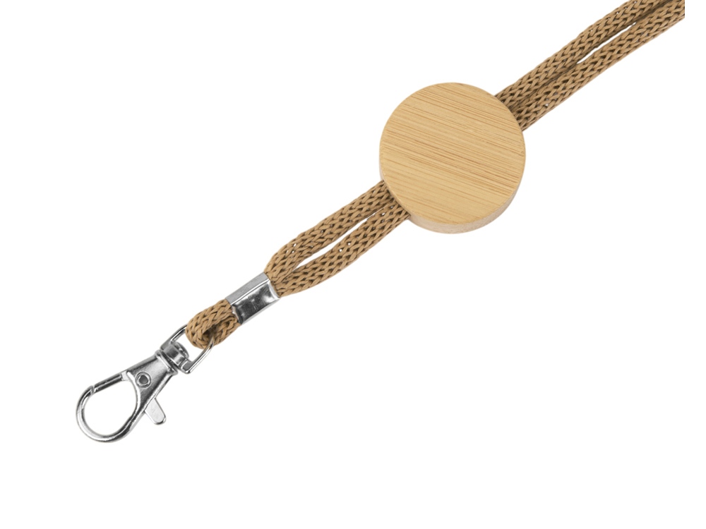 Ланъярд из бумаги с бамбуковой плашкой Franklinia, натуральный (Изображение 3)