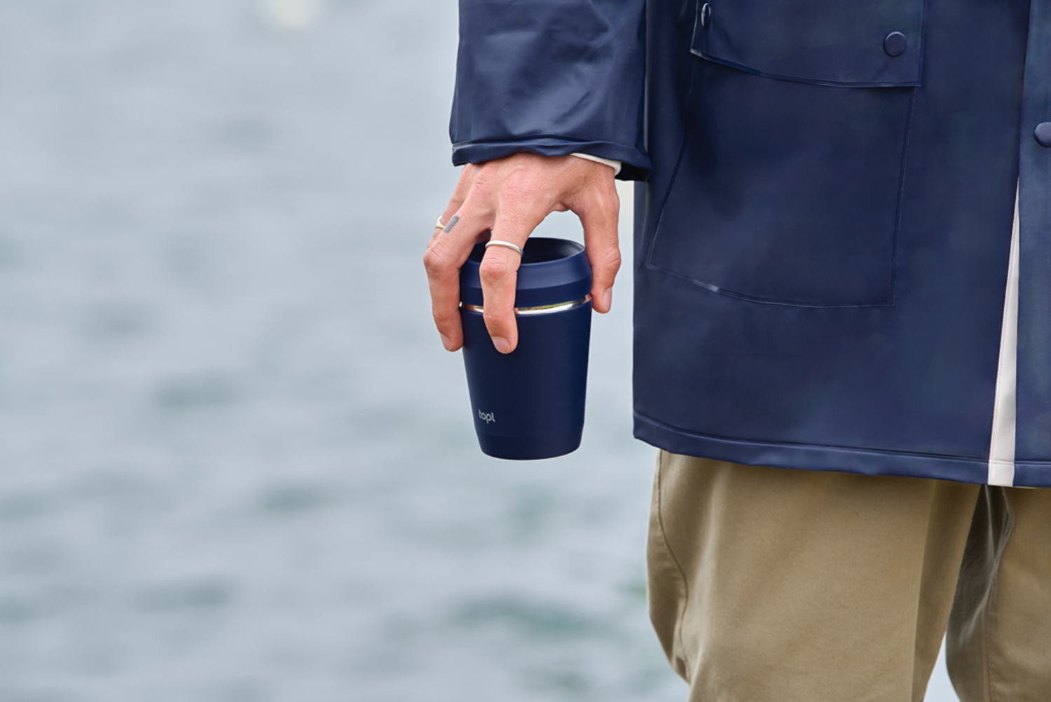 Термостакан Topl из переработанной стали с крышкой 360°, 235 мл (Изображение 7)