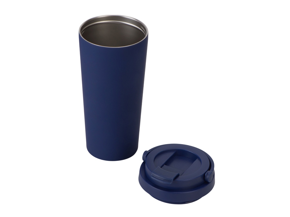 Вакуумная термокружка Grant, soft-touch, тубус (темно-синий)  (Изображение 3)
