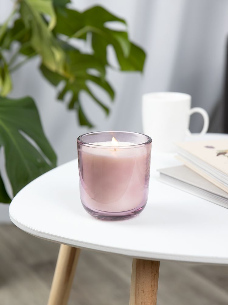 Ароматическая свеча Vitral, красный апельсин и базилик, фиолетовая (Изображение 5)