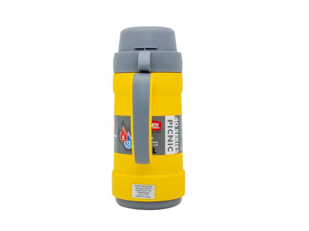 Термос со стеклянной колбой тм THERMOS PICNIC 40 Series Yellow 0,5L (Изображение 2)