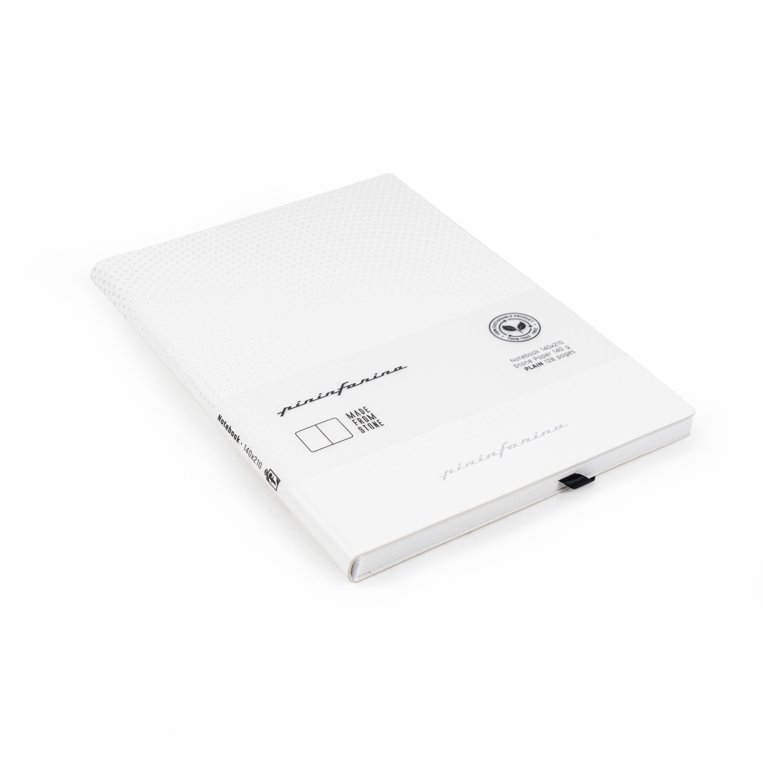 Блокнот линованный Pininfarina из каменной бумаги в мягкой обложке, А5, белый (Изображение 1)
