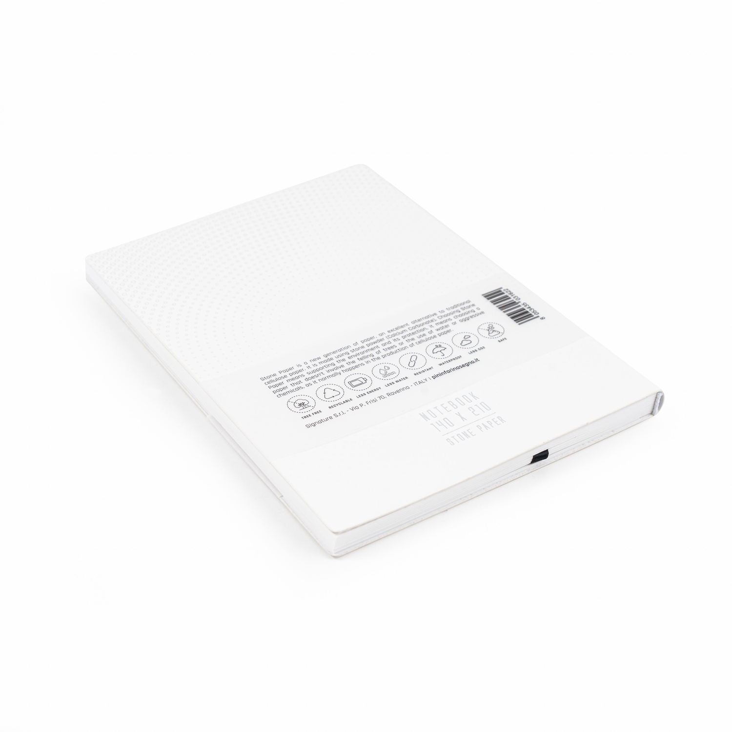 Блокнот линованный Pininfarina из каменной бумаги в мягкой обложке, А5, белый (Изображение 2)