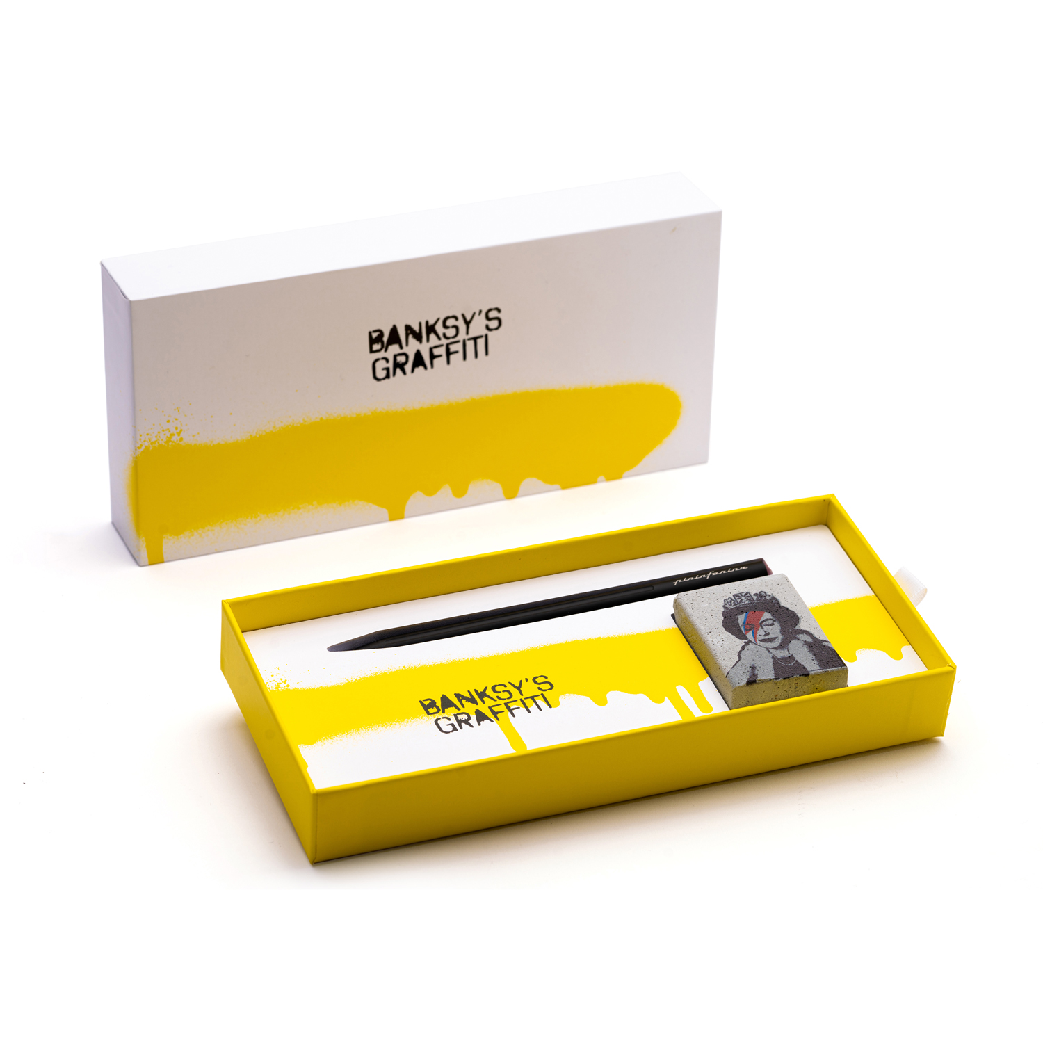 Набор Pininfarina Banksy Lizzy Stardust: карандаш SMART с бетонной подставкой (Изображение 1)
