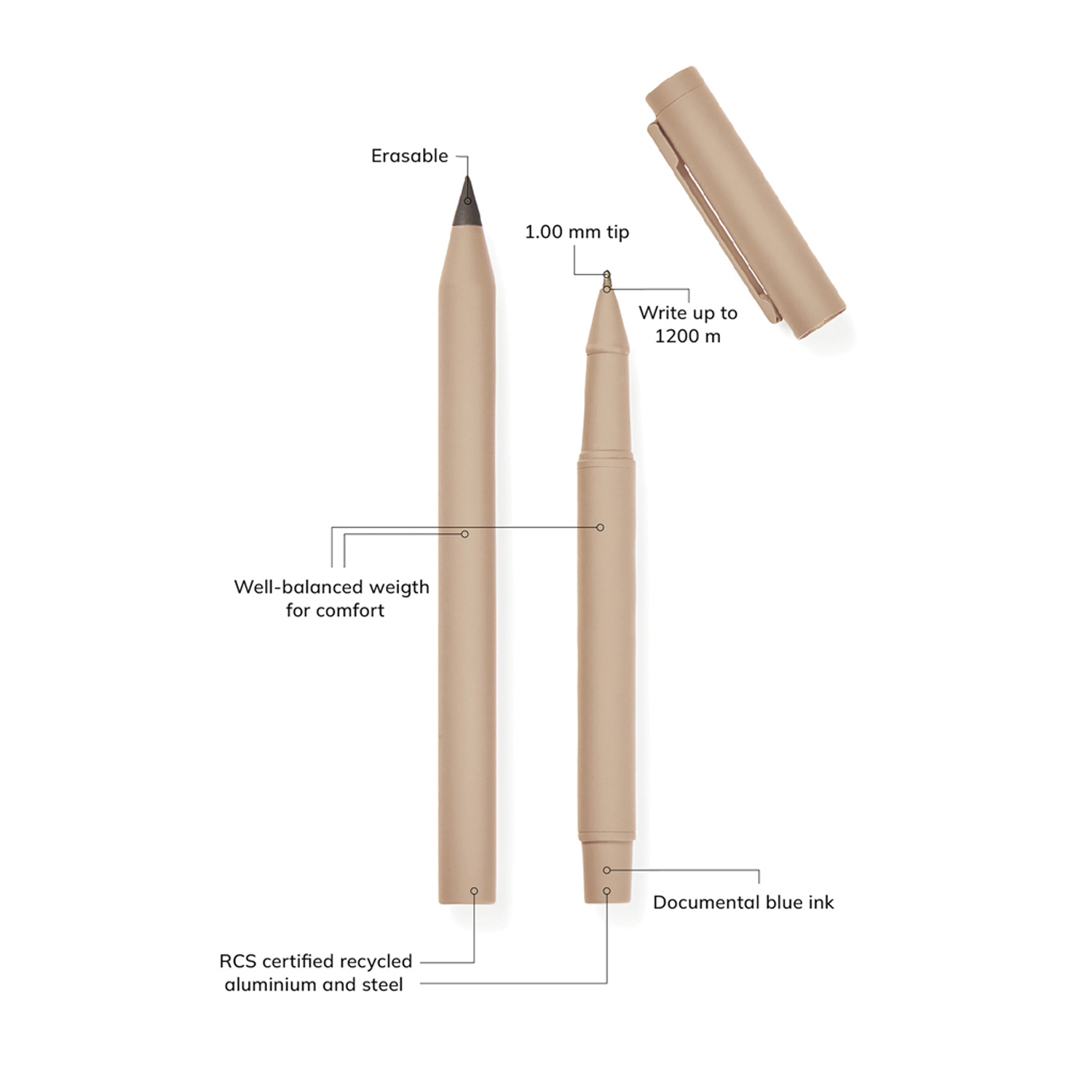 Набор из ручки и вечного карандаша VINGA Baltimore (Изображение 5)