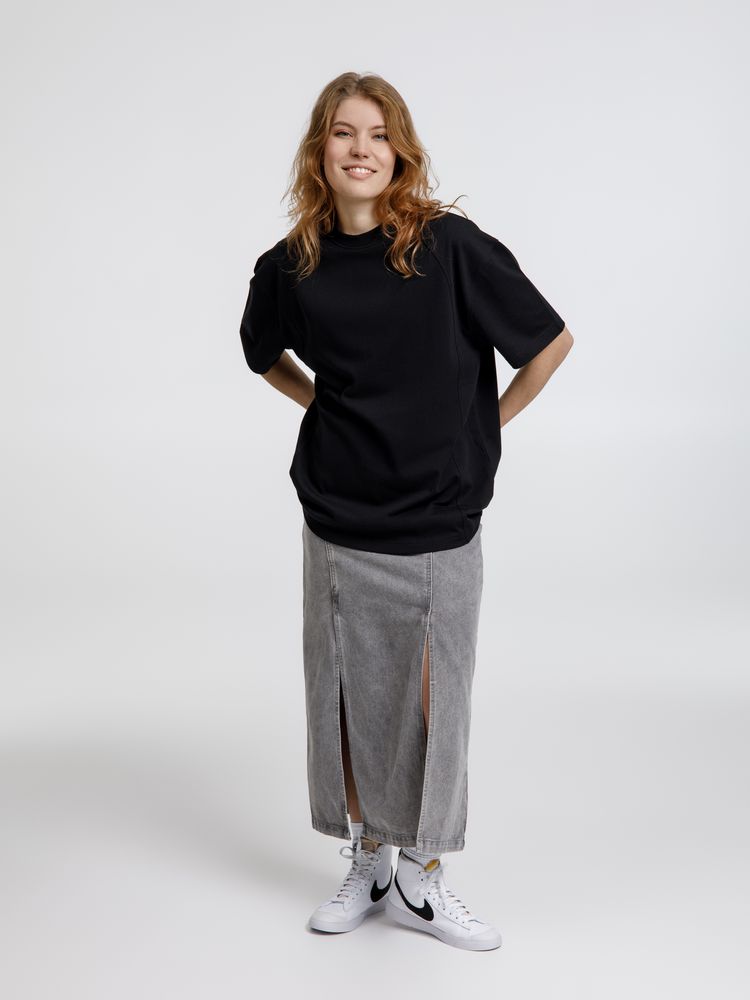 Футболка оверсайз унисекс Sideline, черная, размер XL/XXL (Изображение 9)