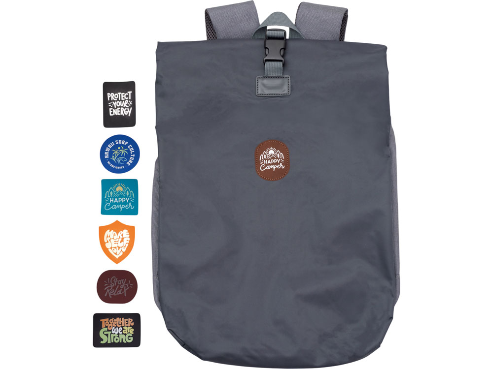 Рюкзак Glaze для ноутбука 15'', серый с патчем (Изображение 2)