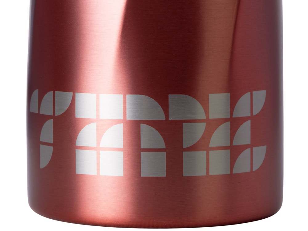 Бутылка для воды Athletica, 1000 мл, нержавеющая сталь, красный (гравировка) (Изображение 2)