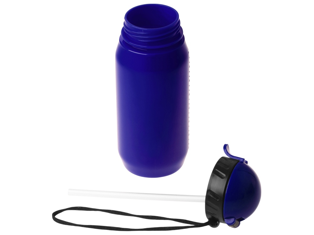 Бутылка для воды с трубочкой Little, 400 мл (синий)  (Изображение 5)
