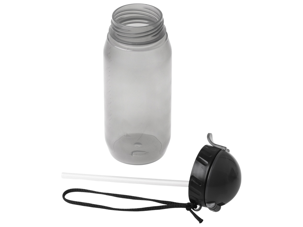 Бутылка для воды с трубочкой Little, 400 мл (серый)  (Изображение 5)