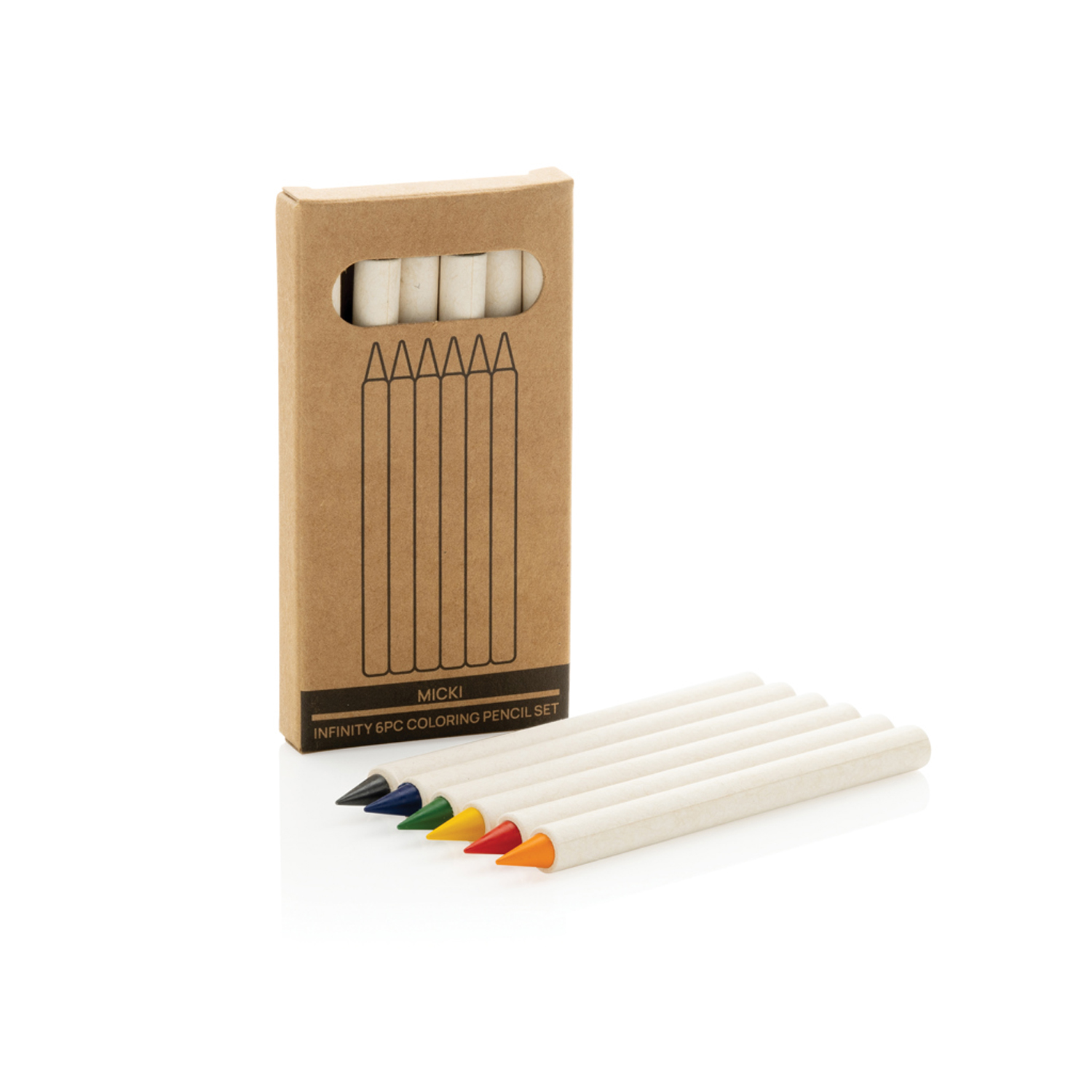Набор вечных цветных карандашей Micki Infinity GRS, 6 шт (Изображение 4)