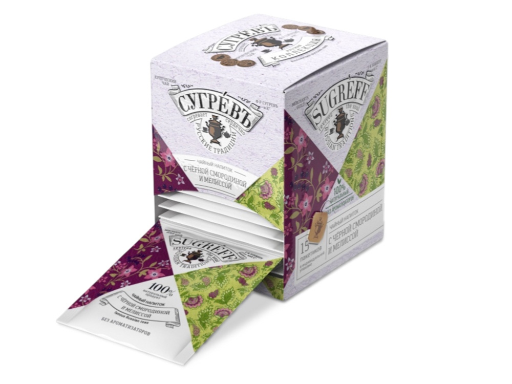 Чайный напиток С черной смородиной и мелиссой в индивидуальных саше ()  (Изображение 1)