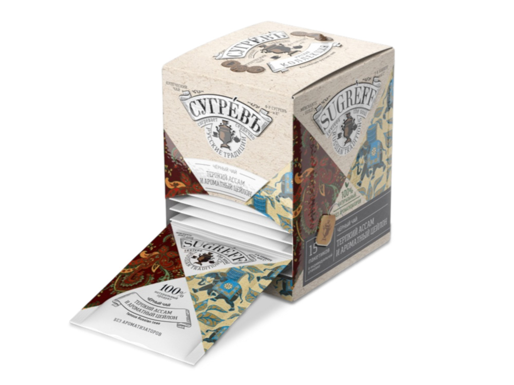 Чёрный чай Терпкий Ассам и ароматный Цейлон в индивидуальных саше () 