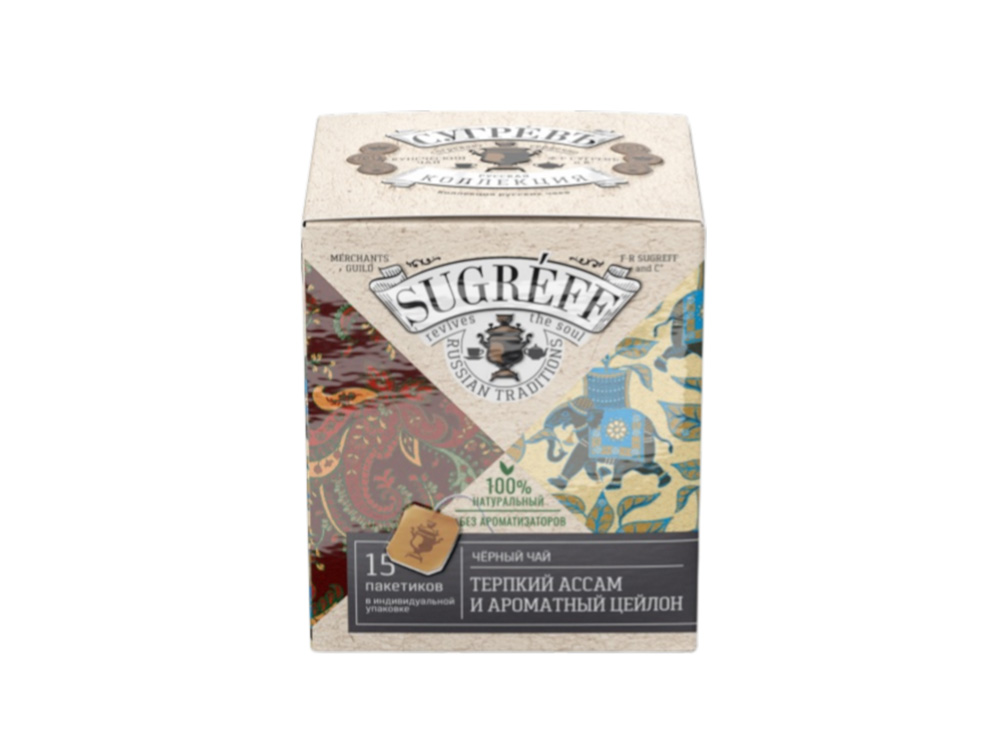 Чёрный чай Терпкий Ассам и ароматный Цейлон в индивидуальных саше ()  (Изображение 2)