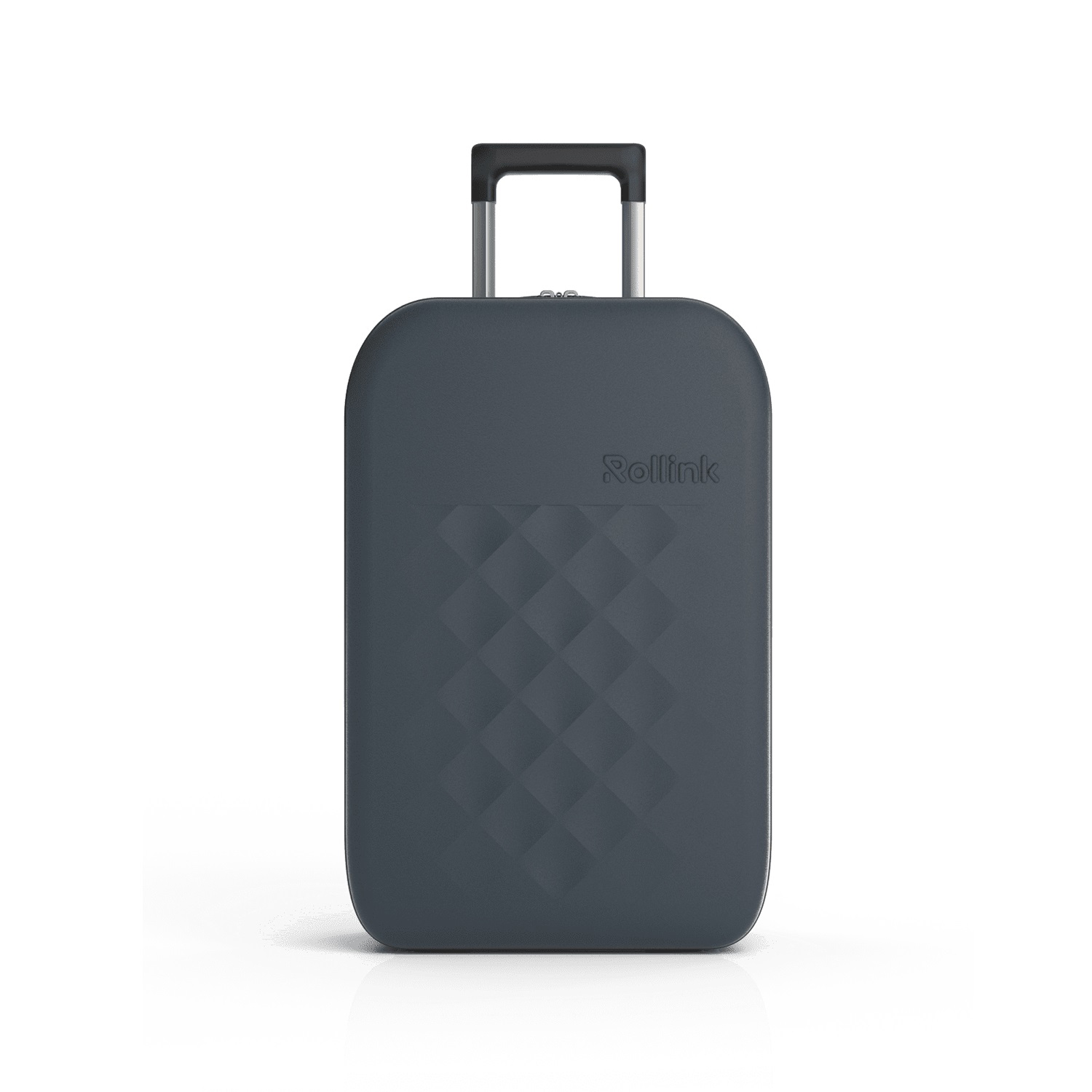 Чемодан складной Rollink Vega II 55x40x20 см, 2 колеса, серо-синий (Изображение 5)