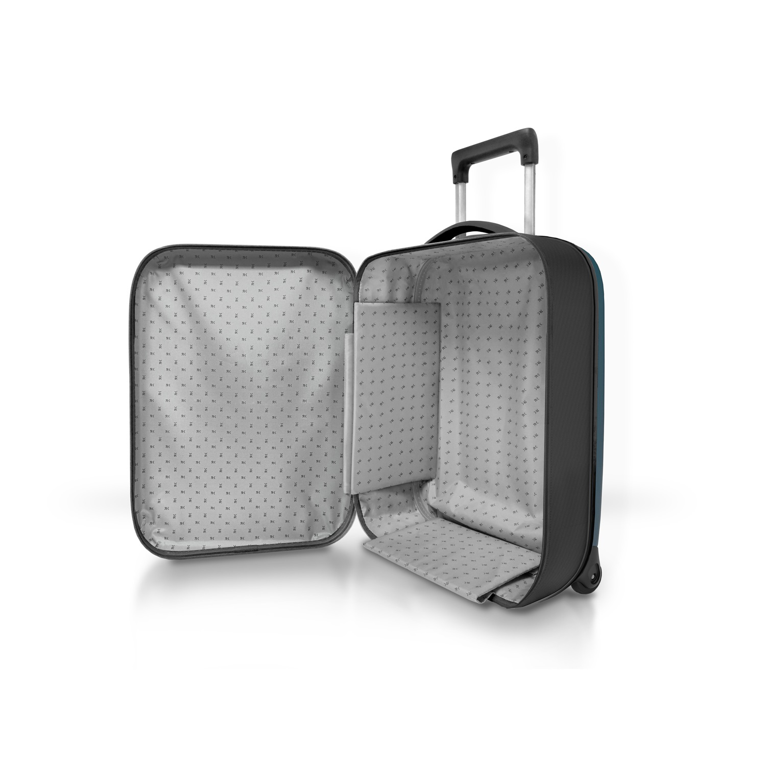 Чемодан складной Rollink Vega II 55x40x20 см, 2 колеса, сине-зеленый (Изображение 9)