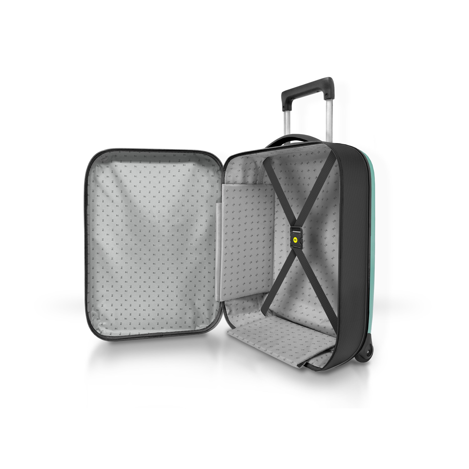 Чемодан складной Rollink Vega II 55x40x20 см, 2 колеса, бирюзовый (Изображение 12)