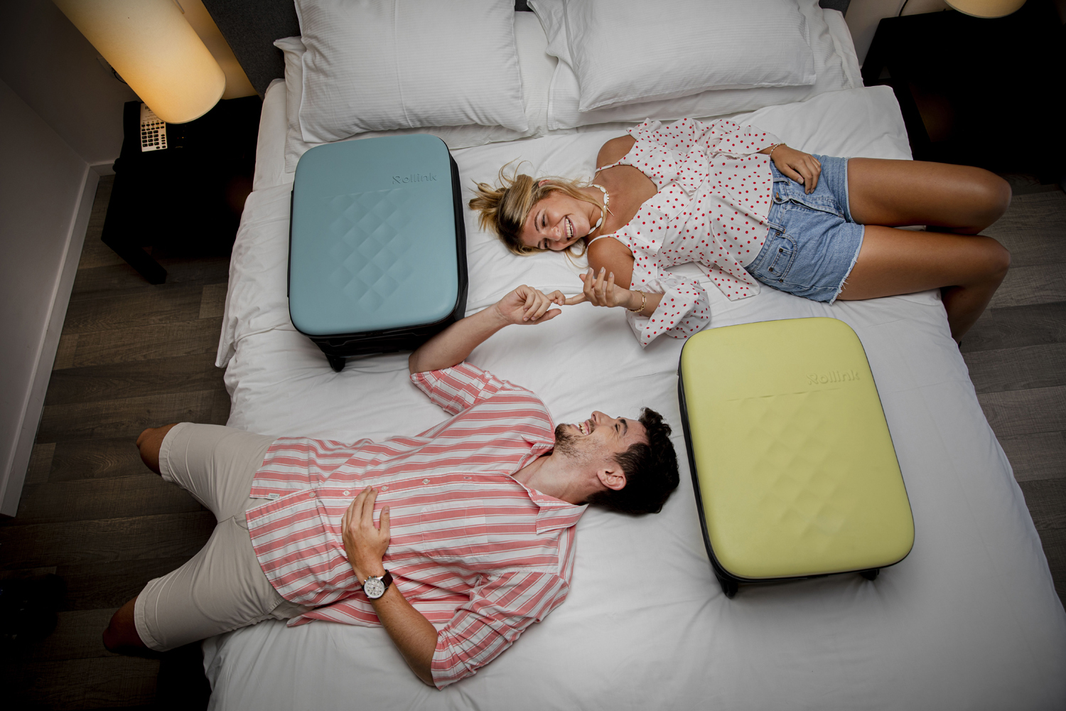 Чемодан складной Rollink Vega II 55x40x20 см, 2 колеса, бирюзовый (Изображение 14)