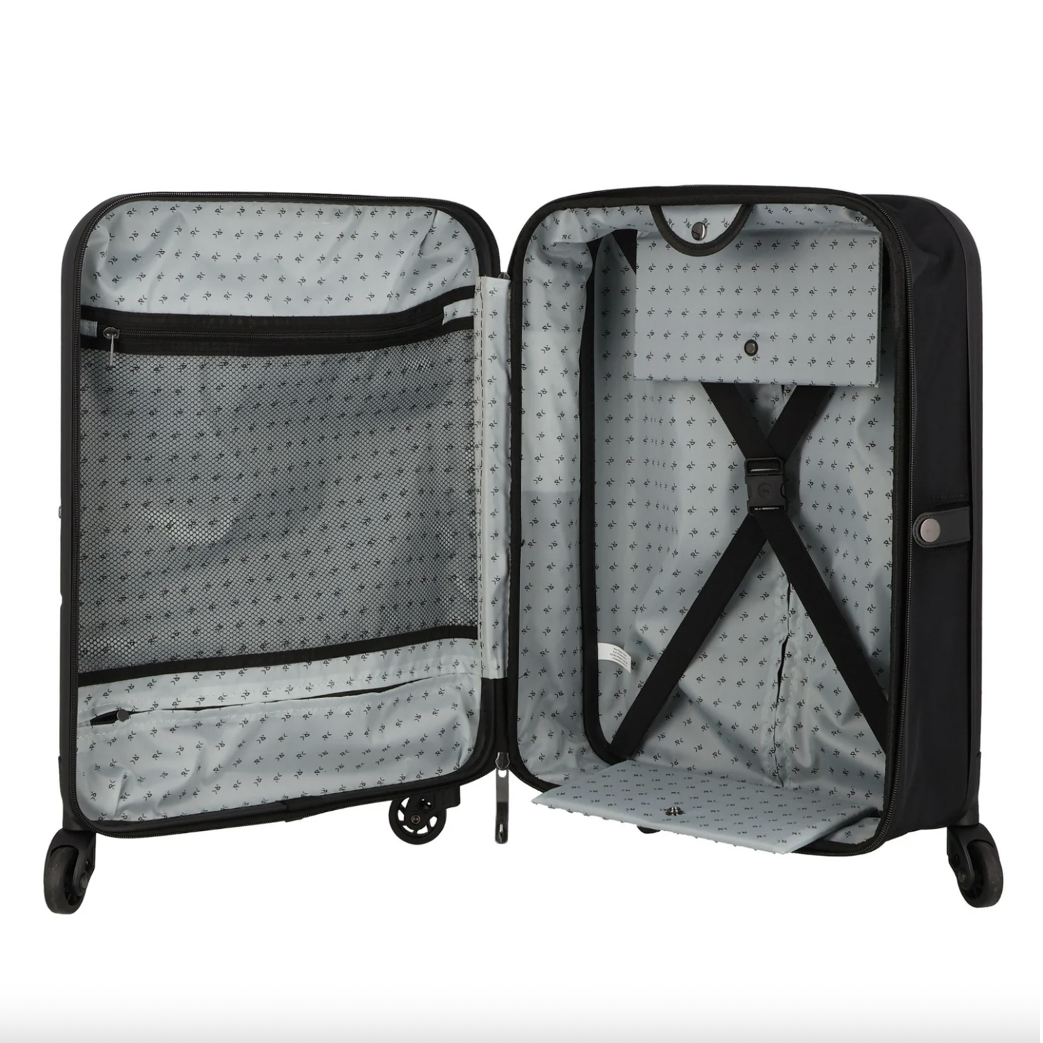 Чемодан складной Rollink FLEX LIGHT 55x40x20 см, 4 колеса, черный (Изображение 5)