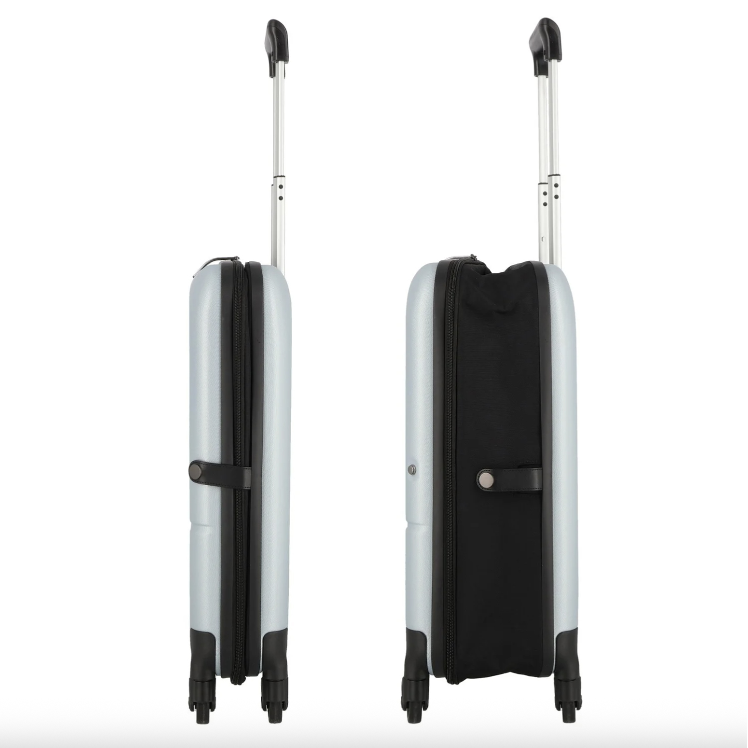 Чемодан складной Rollink FLEX LIGHT 55x40x20 см, 4 колеса, светло-серый (Изображение 3)