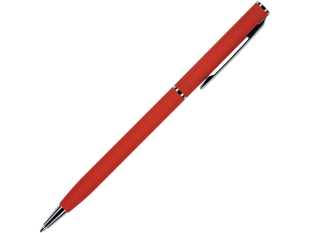 Ручка металлическая шариковая Palermo, софт-тач (красный)  (Изображение 1)