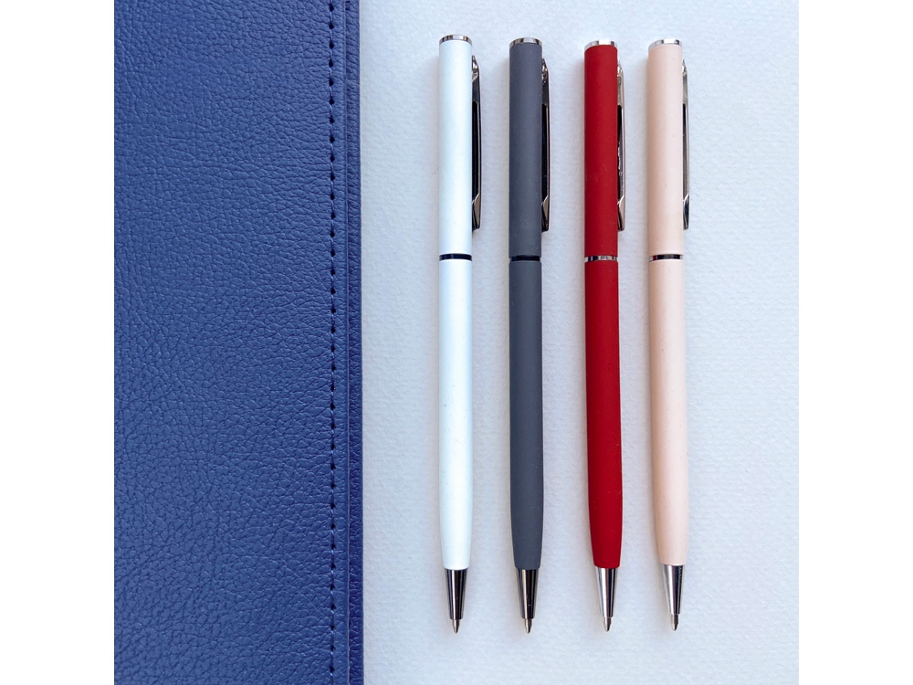 Ручка металлическая шариковая Palermo, софт-тач (графит)  (Изображение 5)