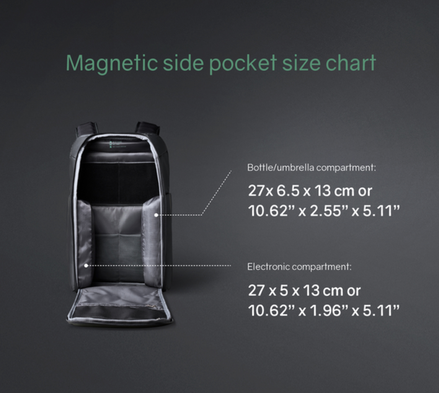 Рюкзак KORIN FlipPack 47х30х17 см, черный (Изображение 17)