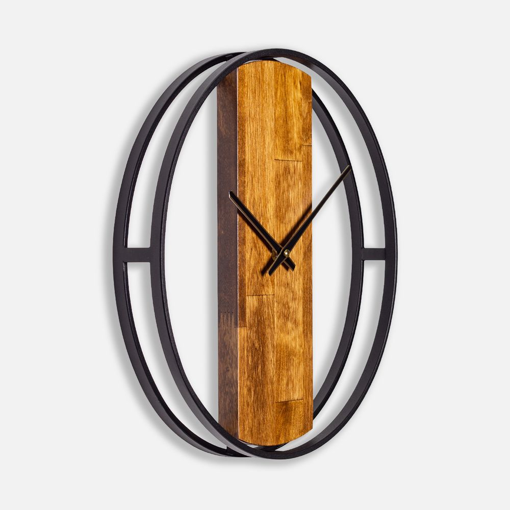 Часы Woodix, черные с коричневым (Изображение 2)