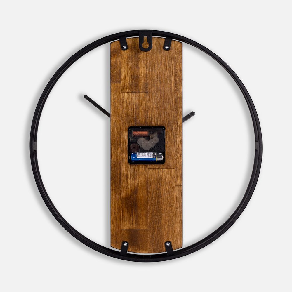 Часы Woodix, черные с коричневым (Изображение 3)