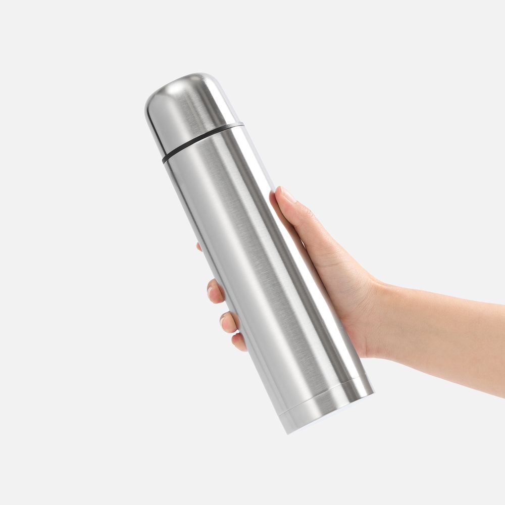 Термос Plain 750, ver.2, серебристый (Изображение 6)