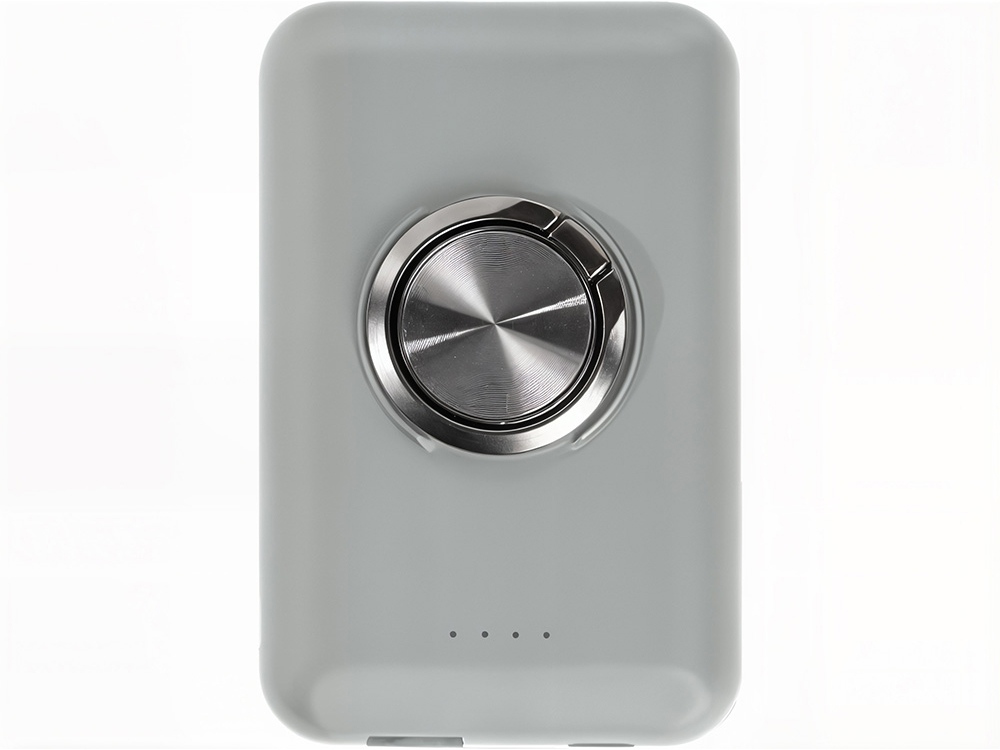 Магнитный беспроводной внешний аккумулятор с быстрой зарядкой QC/PD 20 Вт MagnetIQ, 5000 mAh (серый)  (Изображение 4)