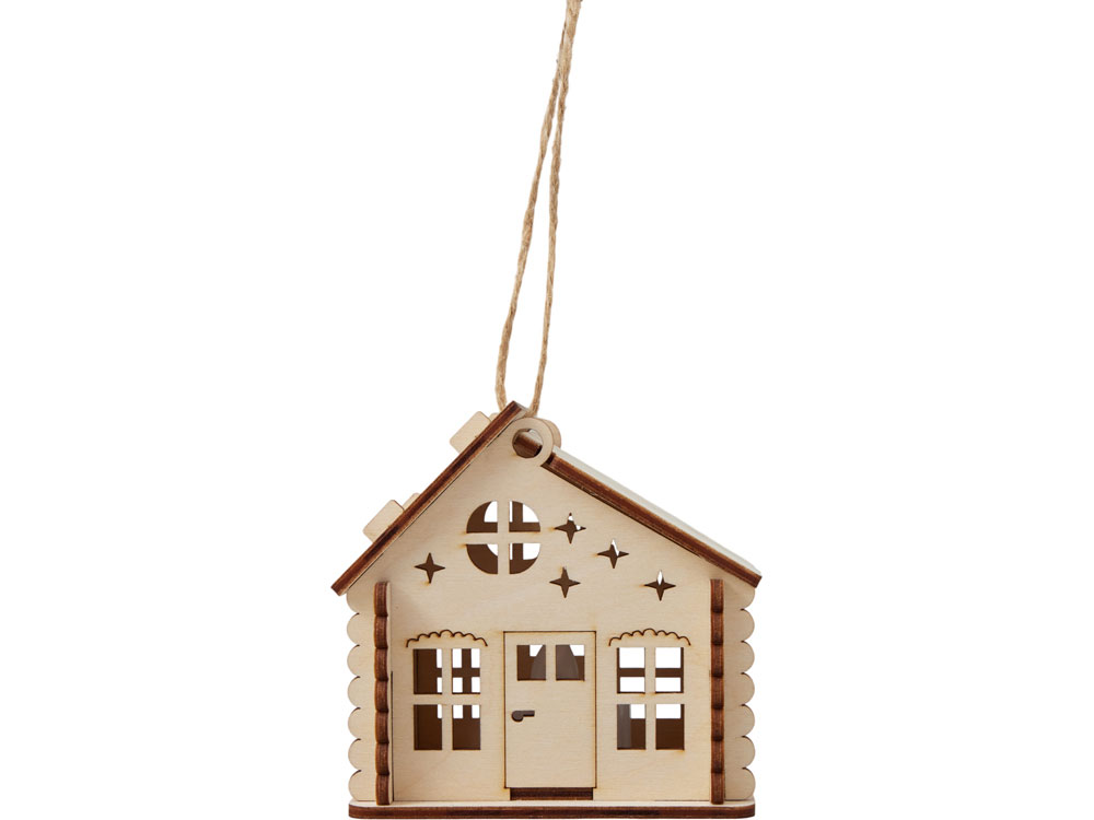 Подвеска с подсветкой домик (с мерцающей свечкой) (Изображение 3)