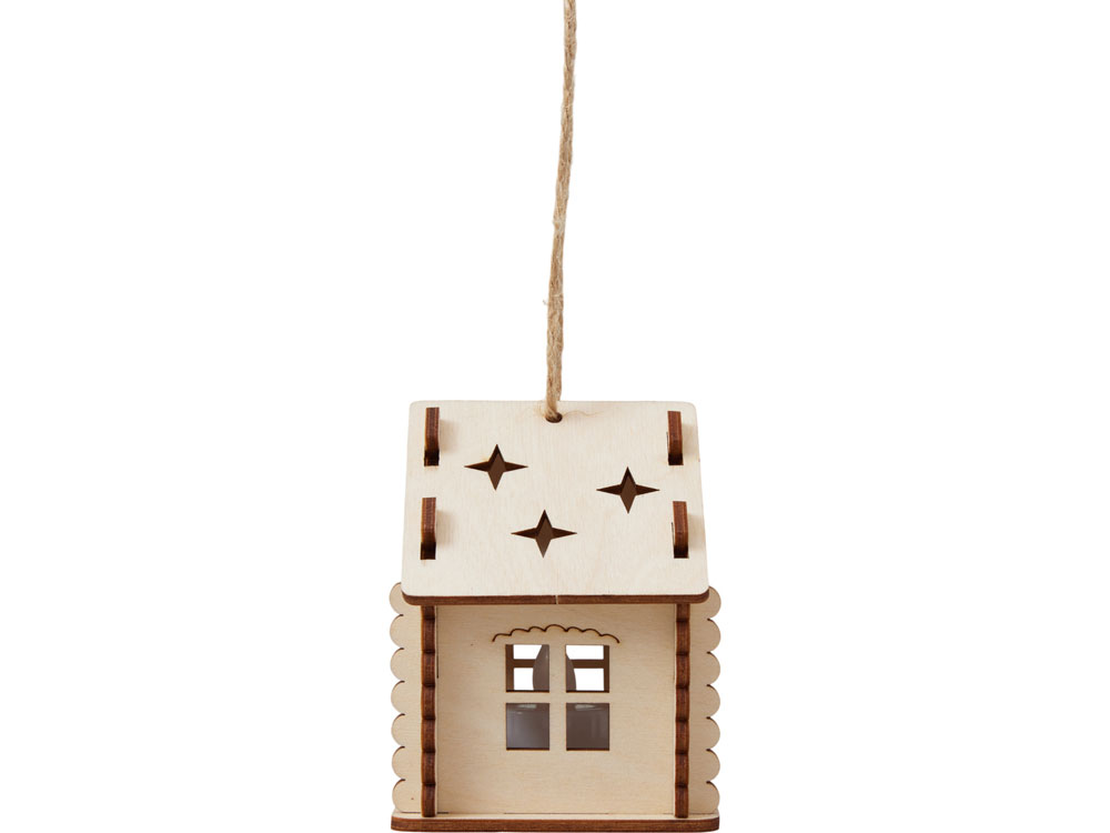 Подвеска с подсветкой домик (с мерцающей свечкой) (Изображение 4)
