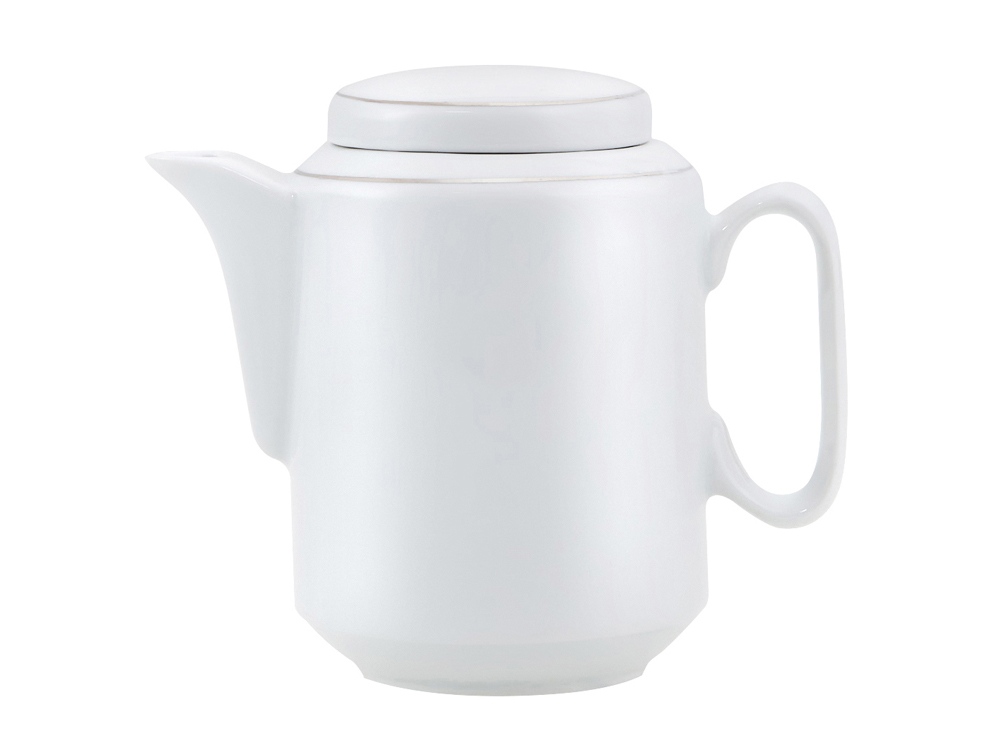 Чайный набор с подстаканником и фарфоровым чайником ЭГОИСТ-М, серебристый/белый (Изображение 6)