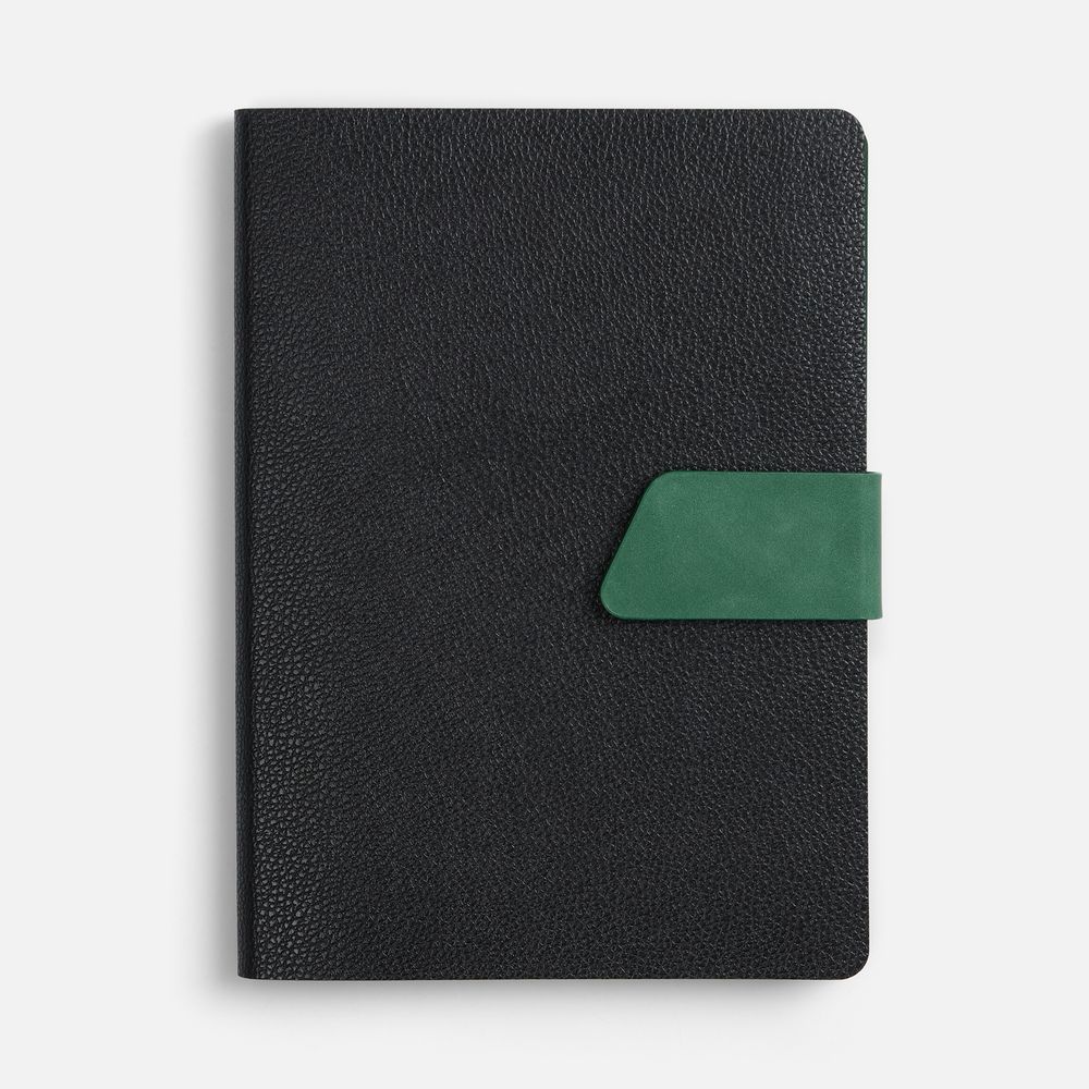 Ежедневник Boom, недатированный, черный с зеленым (Изображение 2)