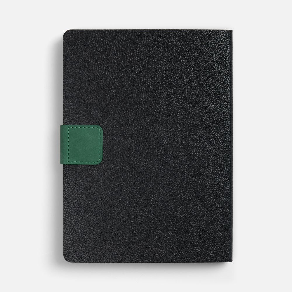 Ежедневник Boom, недатированный, черный с зеленым (Изображение 3)