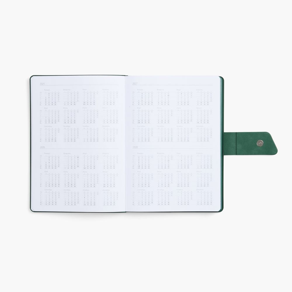 Ежедневник Boom, недатированный, черный с зеленым (Изображение 8)