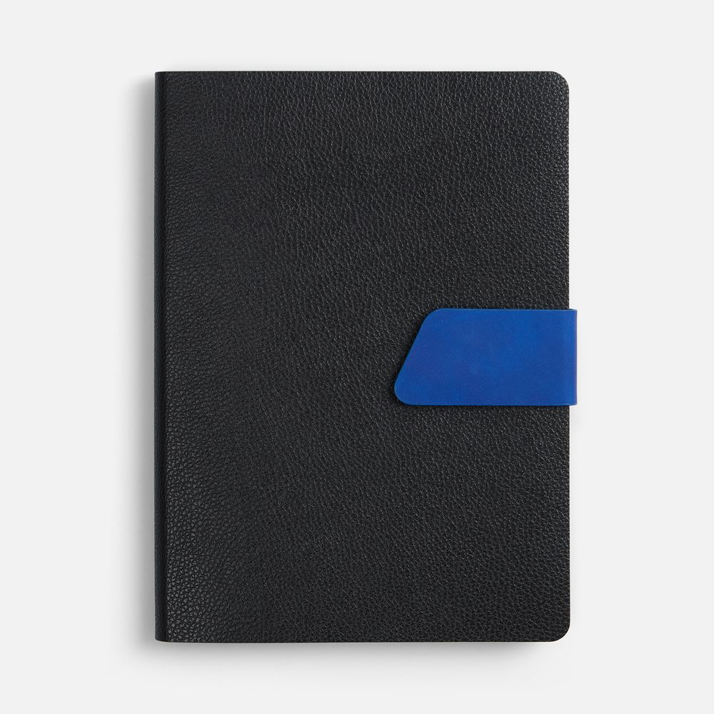 Ежедневник Boom, недатированный, черный c ярко-синий (Изображение 5)