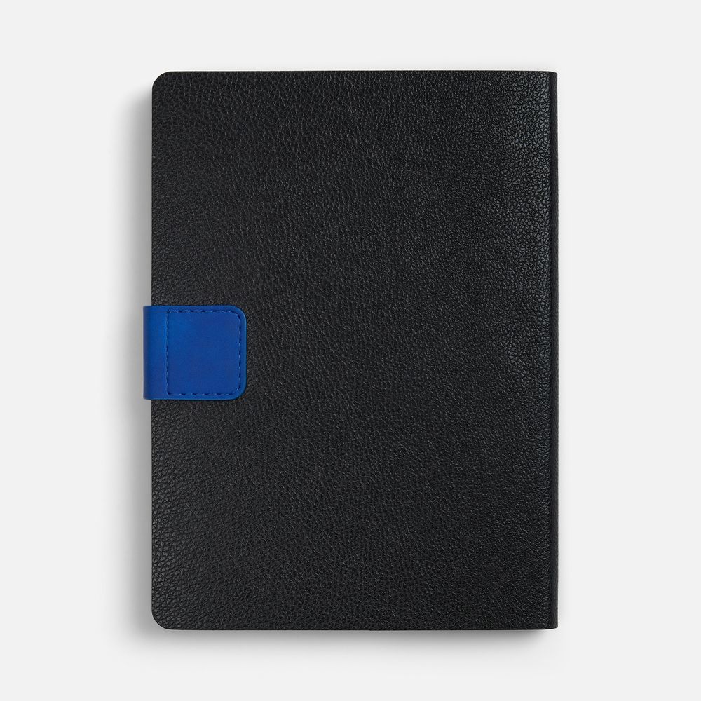 Ежедневник Boom, недатированный, черный c ярко-синий (Изображение 6)