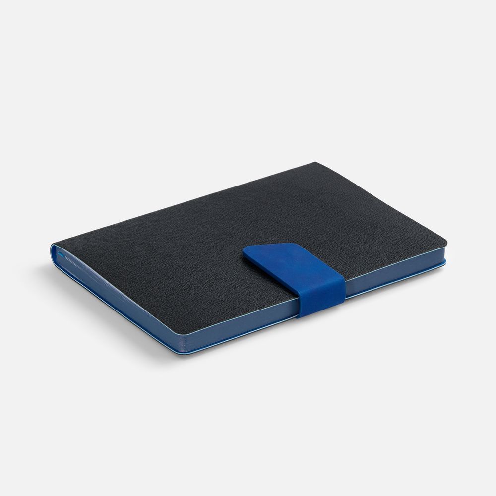 Ежедневник Boom, недатированный, черный c ярко-синий (Изображение 7)