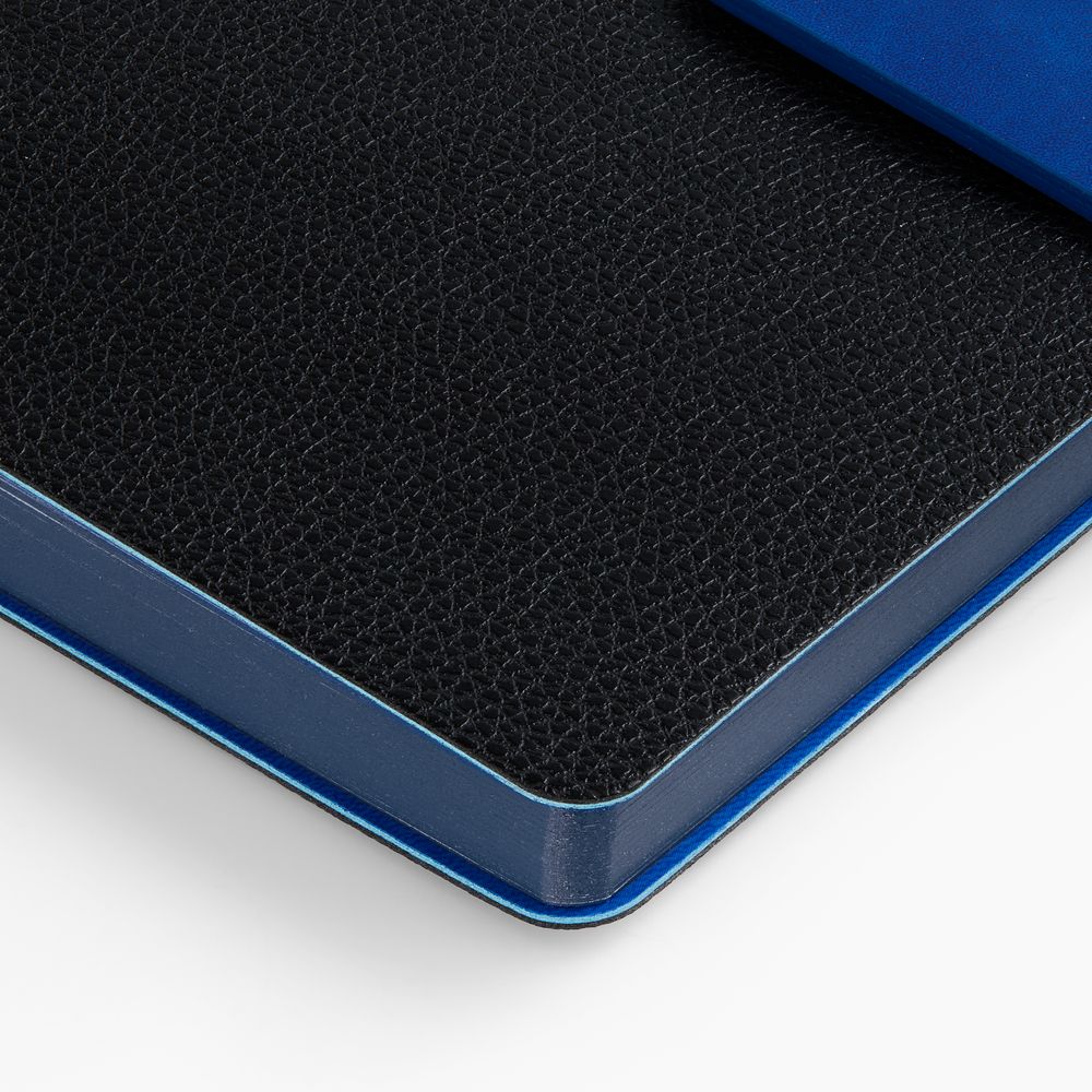 Ежедневник Boom, недатированный, черный c ярко-синий (Изображение 8)