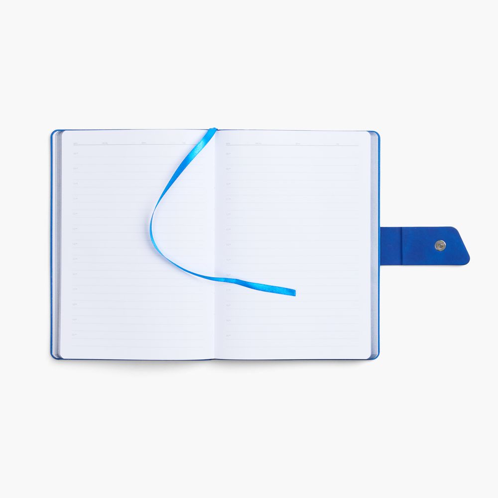 Ежедневник Boom, недатированный, черный c ярко-синий (Изображение 3)