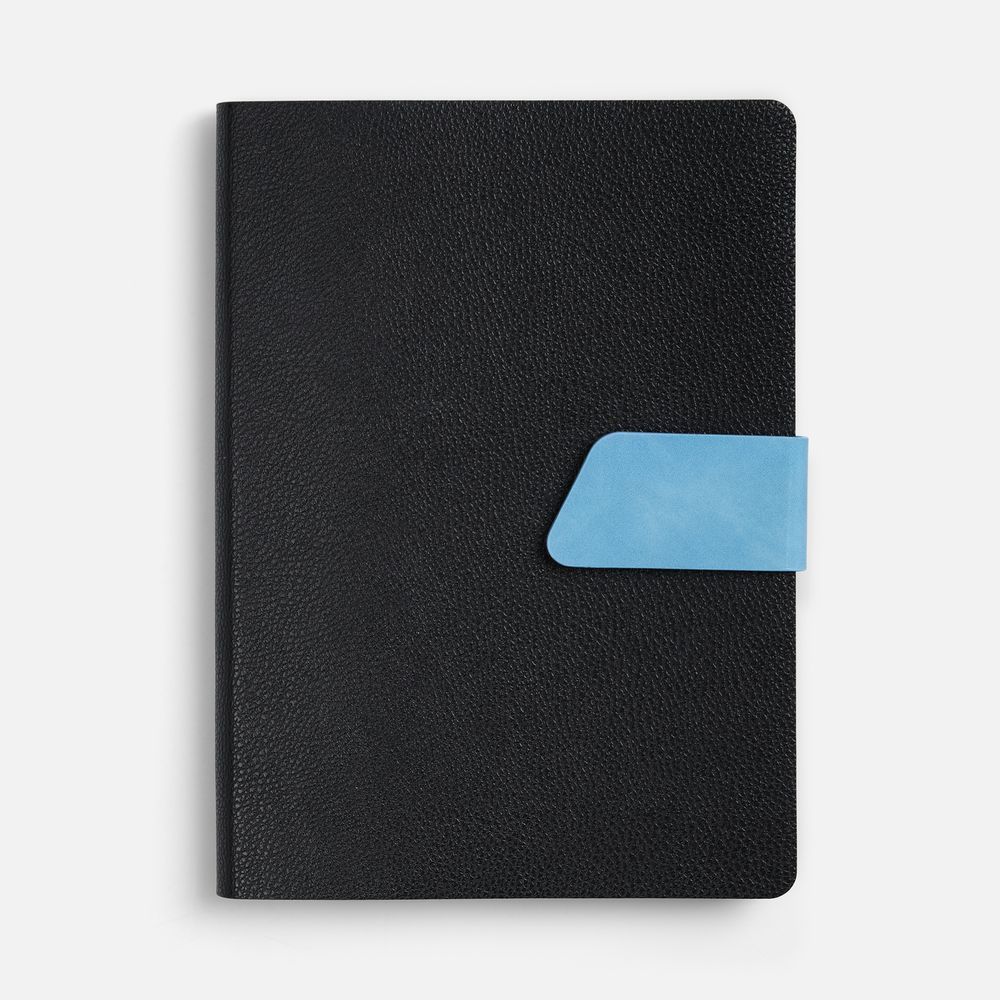 Ежедневник Boom, недатированный, черный с голубым (Изображение 2)