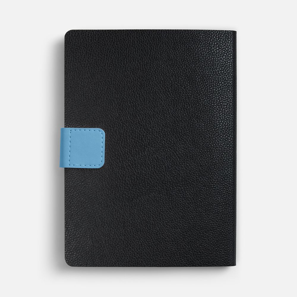 Ежедневник Boom, недатированный, черный с голубым (Изображение 3)