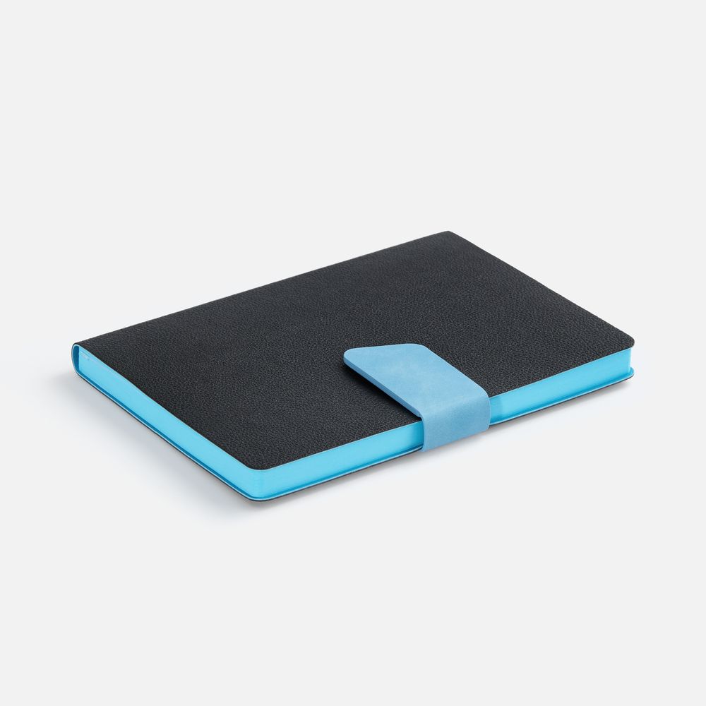 Ежедневник Boom, недатированный, черный с голубым (Изображение 4)